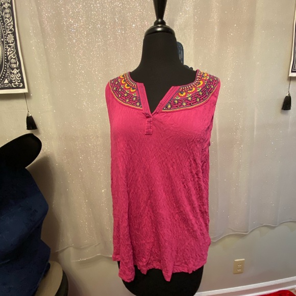 Medium Anthropologie Sunflower Boho Tank Top - Picture 7 of 7